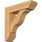 Ekena Millwork Funston Slat Smooth Bracket w/ Offset Brace, Western Red Cedar, 7 1/2"W x 28"D x 28"H BKT0806X28X28FST06SWR - alternate 1